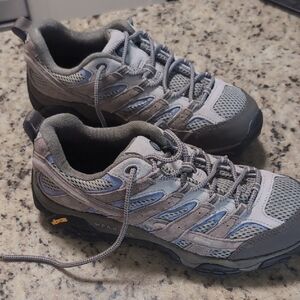 Merrell Women's Gray and Blue Hiking Shoes